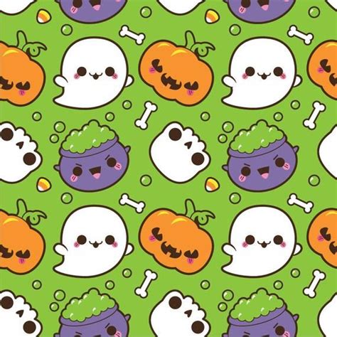 Halloween Clipart Kawaii Halloween Clip Art Kawaii Halloween Etsy