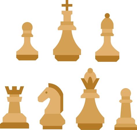 Premium Vector Chess Board Game With Chess Pieces Flat Design Collection