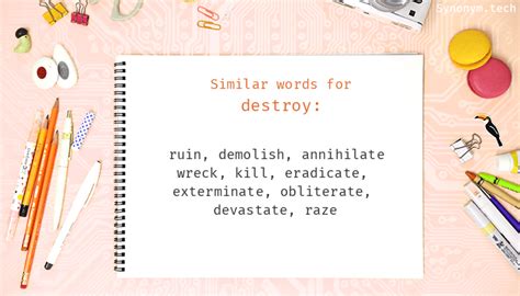 Destroy Synonyms That Belongs To Phrasal Verbs