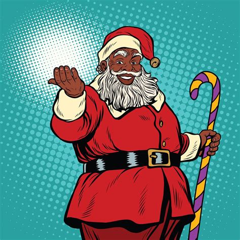 African American Black Santa Claus By Studiostoks