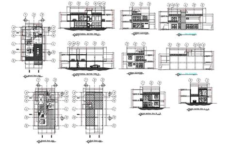 2 Storey Residential With Roof Deck Architectural Project Plan Dwg File