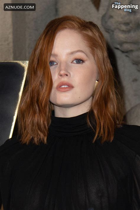 Ellie Bamber Sexy Shows Off Her Hot Tits At The Saint Laurent Womenswear Fashion Show In Paris