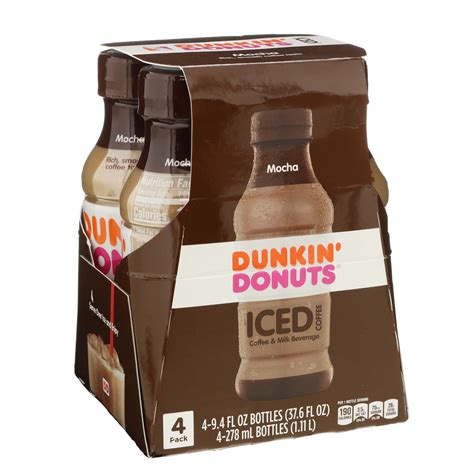 Dunkin Donuts Mocha Iced Coffee Drink 94 Oz Bottles Shop Coffee At