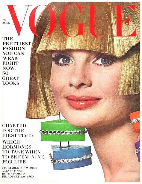 Vintage Vogue Magazine Covers 1960s 70s 80s And 90s Jean Shrimpton