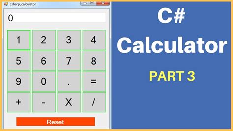 Using online calculators on our web site you'll be able to solve mathematics, calculus, linear algebra tasks. C# - How To Create A Calculator In C# Step By Step [ with ...