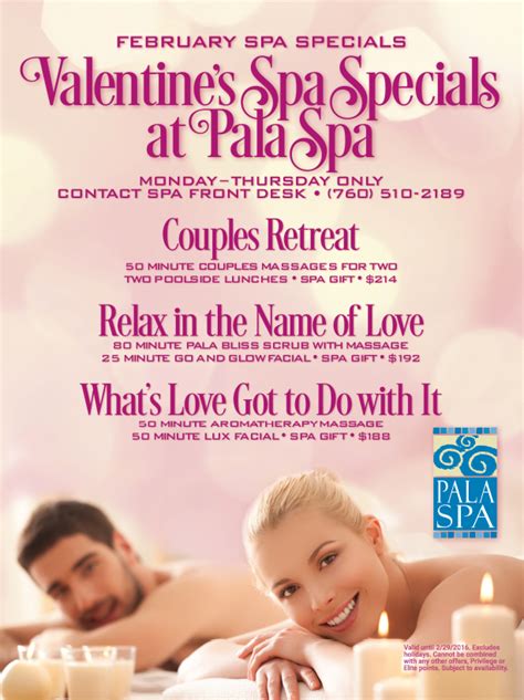 Valentines Day Spa Specials Spa Specials Day Spa Specials Couples Spa