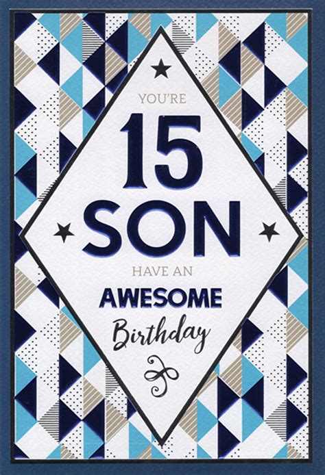 Son 15th Birthday Card Just To Say