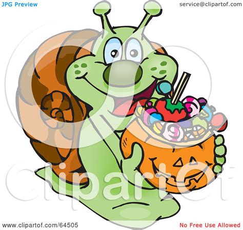 Royalty Free Rf Clipart Illustration Of A Trick Or Treating Snail
