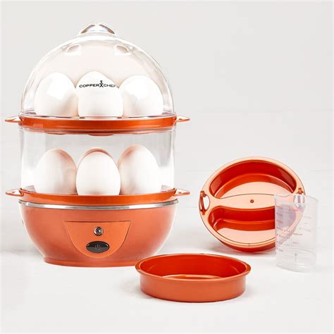 Premium Electric Egg Cooker Copper Chef Perfect Egg Maker Auto Boil 14