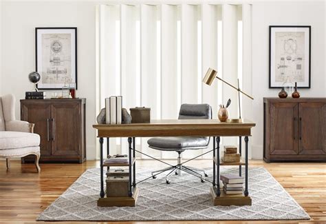 Modern Rustic Office Design Photo By Greyleigh Solid Wood Desk