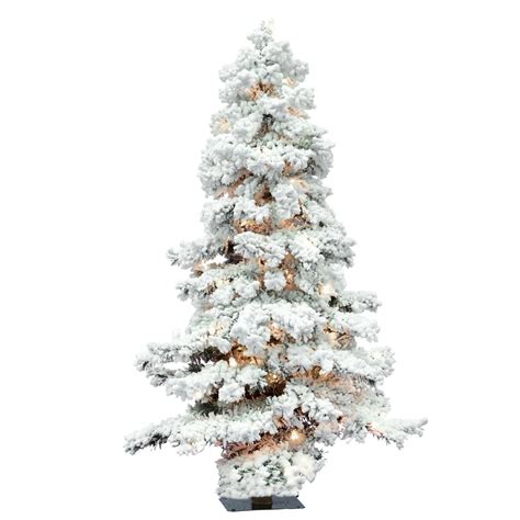 Vickerman Artificial Christmas Tree 4 X 29 Flocked Spruce Dura Lit