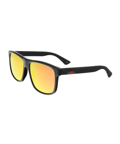 gucci gg0010s 002 black square sunglasses