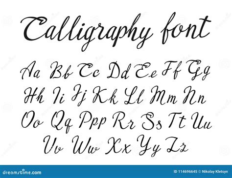 Calligraphy Font Alphabet