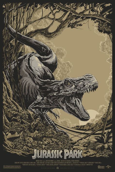 Ken Taylor Jurassic Park Poster Jurassic Park Movie Mondo Posters