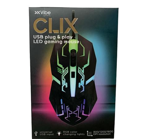 Vibe Clix Led Usb Gaming Mouse