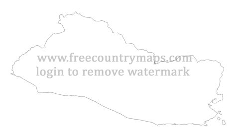 Outline Maps Of El Salvador Vector And  Map For Youtube