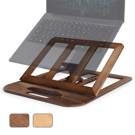 Buy Ravego Laptop Stand Foldable Wooden Laptop Riser Adjustable