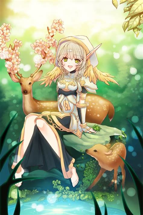 Anime Art Elf Armor Hood Elven Elf Ears Deer