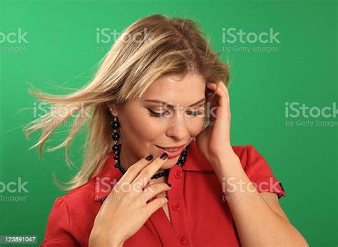 Romantic Woman In Red Stock Photo Download Image Now Chroma Key