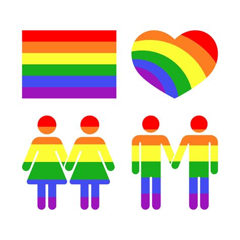 Vector Rainbow Gay Lgbt Rights Icons And Symbols By Microvector