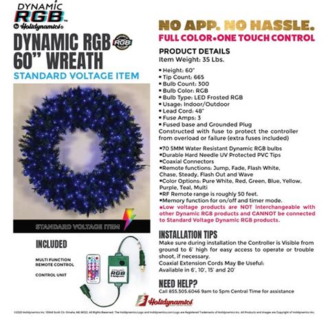 60 Dynamic Rgb Wreath Holidynamics Holiday Lighting Solutions