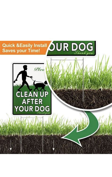 “please Clean Up After Your Dog” Lawn Sign 629824776924 Ebay