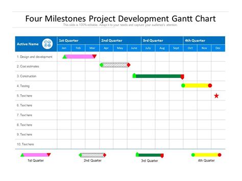 Gantt Chart With Milestones Excel Template