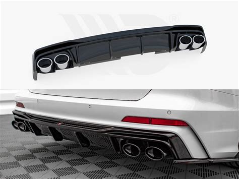 Rear Valance Exhaust Ends Imitation Audi S6 A6 S Line C8 Maxton