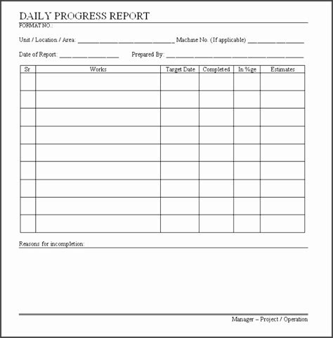 10 Free Daily Report Template In Microsoft Excel Sampletemplatess