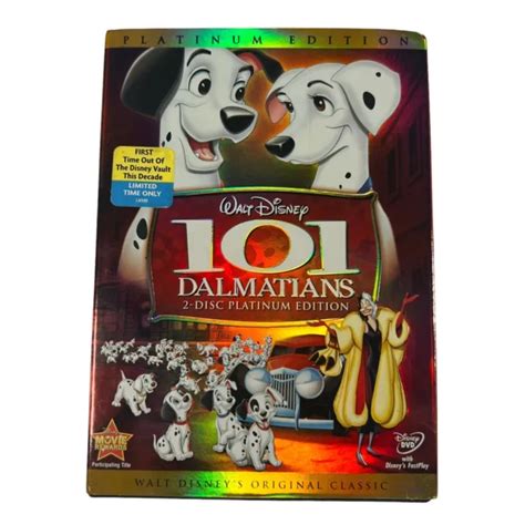 Disney 101 Dalmatians Two Disc Platinum Edition Dvd 500 Picclick