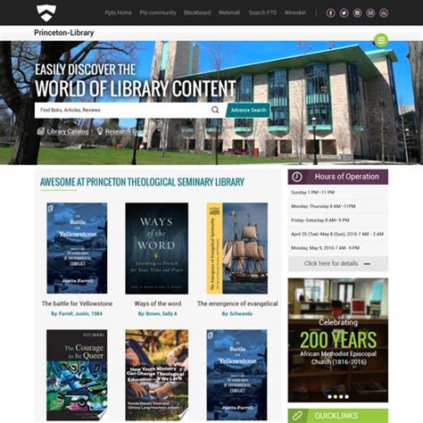 Beautiful But Functional Library Homepage Web Page Design Contest
