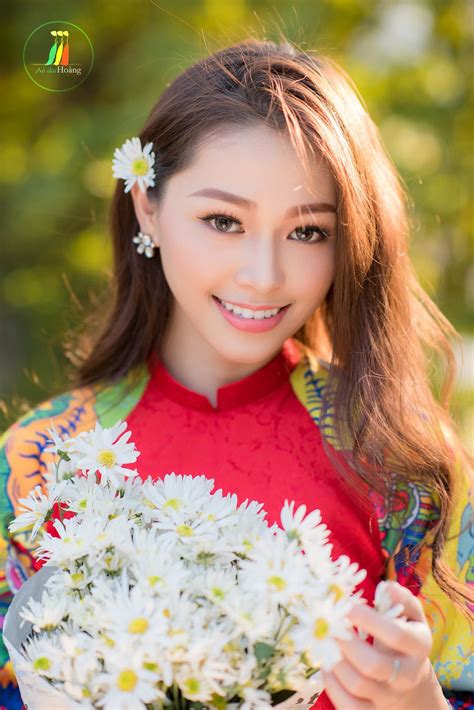 Npt Beautiful Redhead Beauty Face Ao Dai