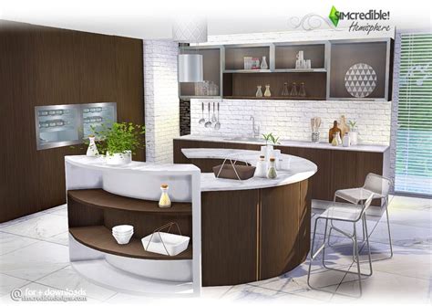 Sims 4 Ccs The Best Hemisphere Kitchen Set By
