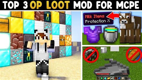 Top 3 Op Loot Mod For Minecraft Pocket Edition 119 Best Loot Mod
