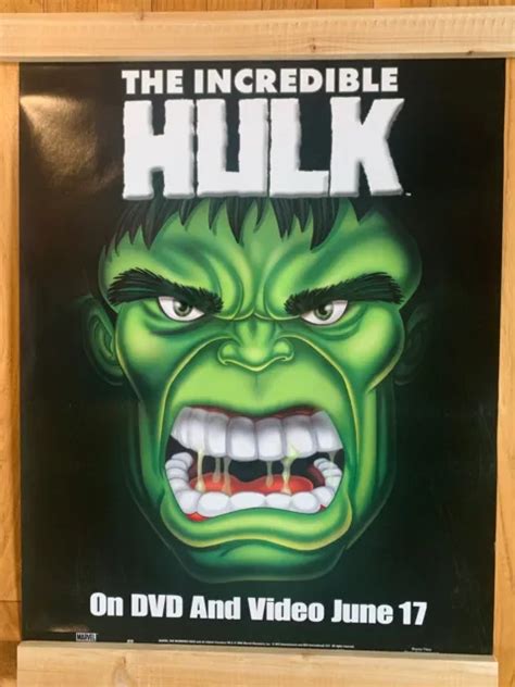Rare Oop Original The Incredible Hulk Dvd Release Promotional Poster 22 X 28 2000 Picclick