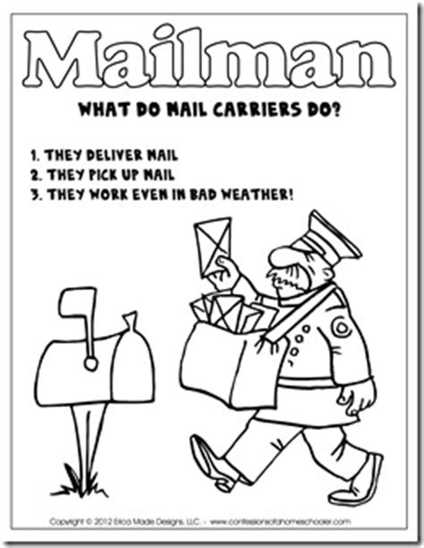 kindergarten mail carrier unit confessions   homeschooler