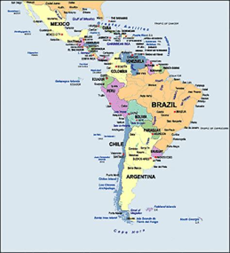 Latin America Spanish Speaking Countries Map