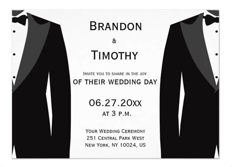 men gay wedding invitations