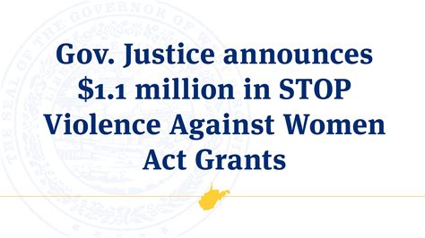Gov Justice Announces 11 Million In Stop Violence Against Women Act