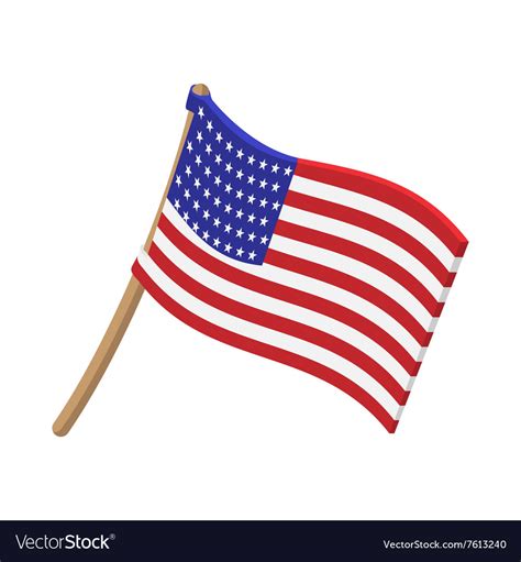 Usa Flag Cartoon Icon Royalty Free Vector Image