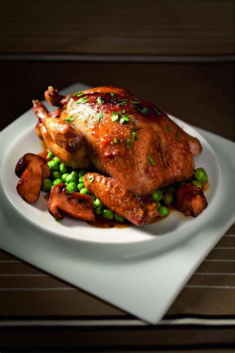Pigeon rôti aux cèpes par Joël Robuchon Recette