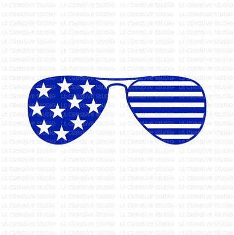 Digital download includes svg, png, dxf, eps formats. Star Stripes Sunglasses SVG Fourth of July SVG 4th of July