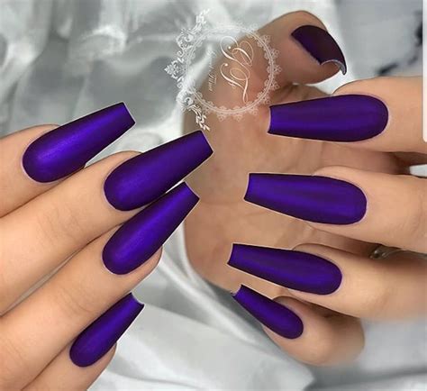 Pin By Marrisa Wildes On Nail Inspiration Purple Nail Designs Purple Acrylic Nails Dark