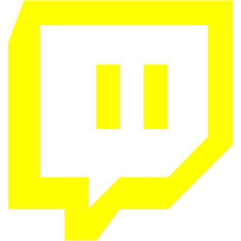Yellow Twitch Tv Icon Free Yellow Site Logo Icons