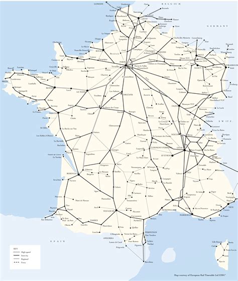 Map Of Train Lines In France