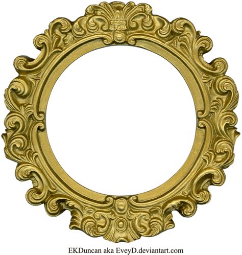 Vintage Gold Frame Round By ~eveyd On Deviantart Antique Picture