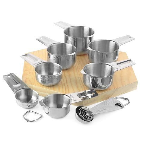 13 Piece Measuring Cups And Spoons Set Sturdy And Stainless Steel 7 Mea