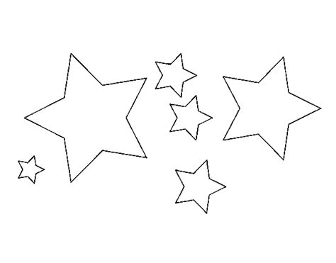 6 Star Coloring Page
