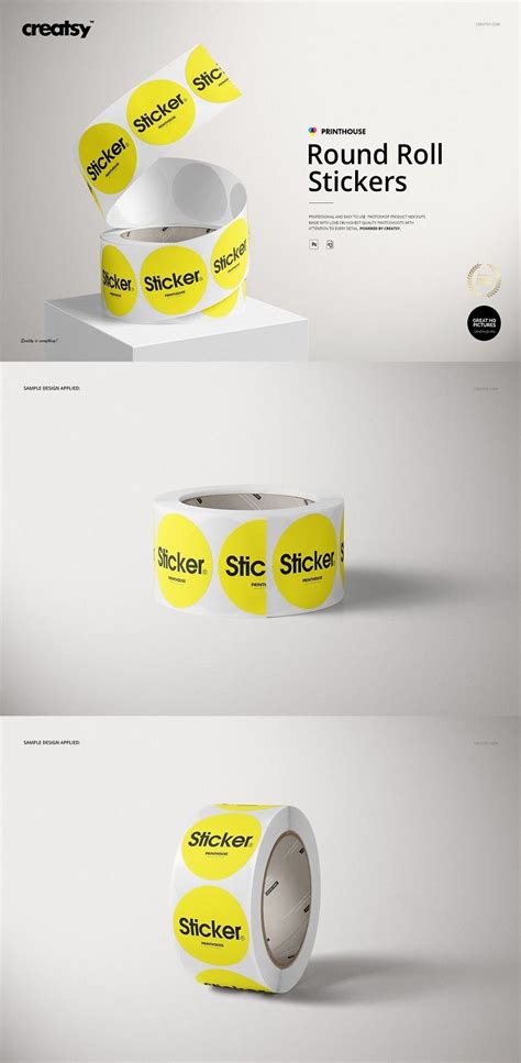 Download Best Premium Sticker Mockup PSD for Branding Designs | Sticker mockup, Branding design, Roll ...