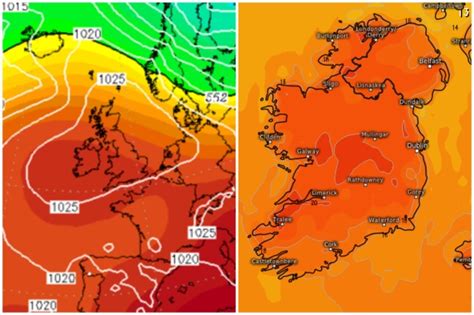 Irish Weather Forecast Indian Summer Continues As High Pressure Dominates With 21c